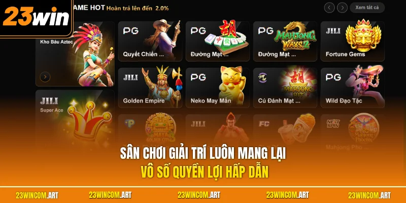 Giới thiệu 23WIN 3 Sân chơi giải trí luôn mang lại vô số quyền lợi hấp dẫn